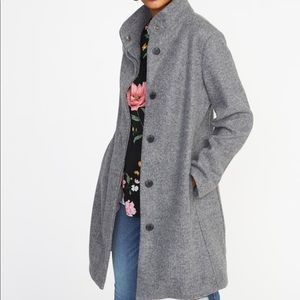 Old Navy Boucle Funnel Neck Coat